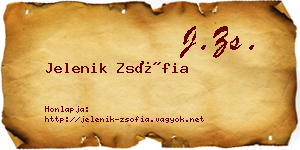 Jelenik Zsófia névjegykártya