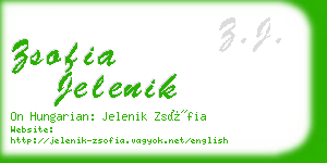 zsofia jelenik business card